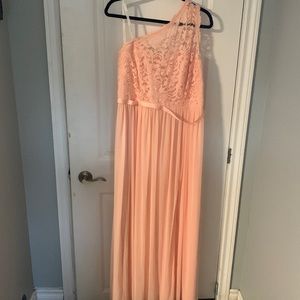 *BELLINI BRIDESMAID* David’s Bridal one-shoulder dress